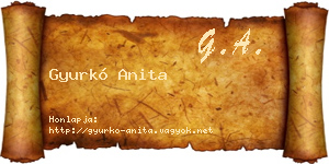 Gyurkó Anita névjegykártya
