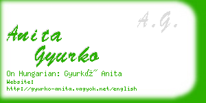 anita gyurko business card